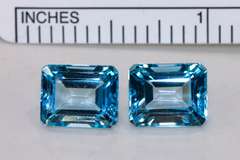 Electric Swiss Blue Topaz Pair