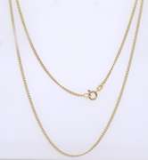 Simple Yellow Gold Curb Link Chain Necklace