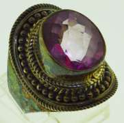 Vintage Sterling Silver Pink Spinel Ring