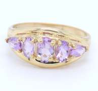 Gorgeous Yellow Gold Amethyst Ring