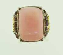 Sterling Silver Pink Stone Cocktail Ring