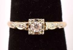 Sensational Vintage Diamond Ring in 14K Yellow Gold