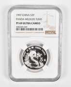 PF69 UCAM 1997 China 3 Yuan Silver Coin - Panda Wildlife Fund - NGC