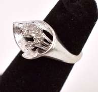 Vintage Lilly Diamond Ring in 14K White Gold