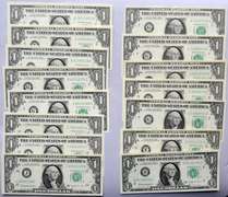 8 Unc and 7 Near unc $1 Barr Star Notes