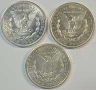 Real flashy 1921 P-D-S Morgan Silver Dollars. Nice