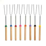 8PCS Roasting Sticks Telescoping Skewers Set