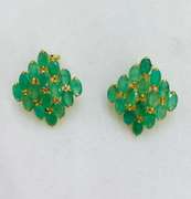 14kt Yellow Gold & Emerald Earrings- 10.0 Carats!