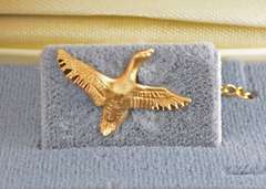 Beautifully Sculpted 14k Goose Tie Tack