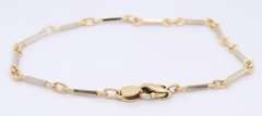 Fancy Yellow Gold Bar Link Bracelet