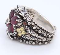 Barbara Rhodolite Garnet and Topaz Ring