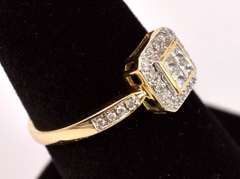 Precious Princess Diamond Ring in 14K Yellow Gold