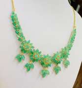 14kt Solid Yellow Gold & Emerald Necklace- 26.0 Carats!