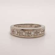 14kt White Gold & Diamond Band Ring