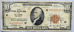 $10 St Louis 1929 Series National Currency Note