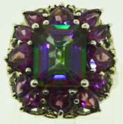 Sterling Silver Watermelon Topaz Ring