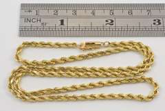 Popular 14k Diamond Cut Rope Necklace