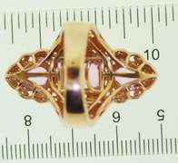 Sterling Silver Large Pink Topaz Ring