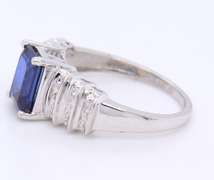 Dreamy White Gold Blue Spinel Ring