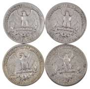 Lot Of 4 1932-D Washington Quarters