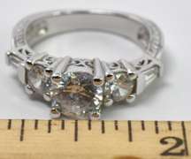 Sterling Silver Ring With CZs