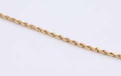 Popular Yellow Gold Rope Chain Necklace