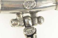 Sterling Silver 3D Stylized Elaborate Fish Drop Slide Pendant