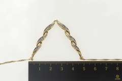 10K Yellow Gold Ctw Diamond Chevron Twist Pendant Necklace
