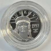 Pristine 1997-W Gem Proof pure Platinum Eagle in box/COA