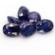 Heavy 12.79ct cobalt blue Sapphire set from Madagascar
