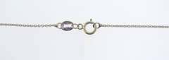 Sterling Silver pear Shape Crystal Pendant With Chain