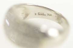 14K White Gold 1.30 Ctw Pave Diamond Rounded Band Ring