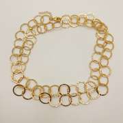 Fashionable 22kt Plated Sterling Silver Necklace