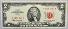 Choice CU 1963  Star $2 Red Seal US Note.