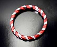 Fun Hidalgo 18K and Red Enamel Band with Diamonds