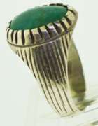 Sterling Silver Green Gemstone Ring