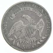 1827/6 Capped Bust Half Dollar Planchet Cutter Error 101