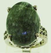 Sterling Silver Large Seraphinite Ring