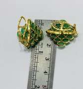 14kt Yellow Gold & Emerald Earrings- 10.0 Carats!