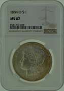 1884-O US $1 Morgan Silver Dollar NGC MS62