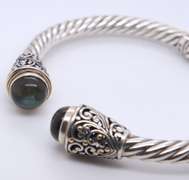 Vintage Sterling Silver Signed Cuff Bangle