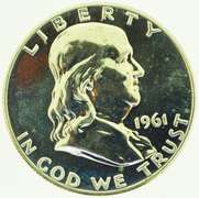 1961 Benjamin Franklin Half Dollar 50C US Coin