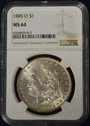 1885-O Morgan Silver Dollar NGC MS64