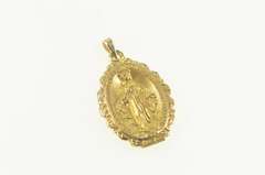 14K Yellow Gold Virgin Mother Mary Christian Faith Charm/Pendant