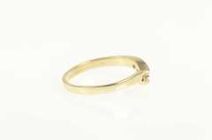 10K Yellow Gold Chevron Diamond Ruby Classic Wedding Ring