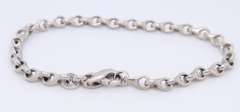 Handsome Italian White Gold Fancy Link Bracelet