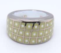 Stylish Silver Bernardaud Forever Dome Ring