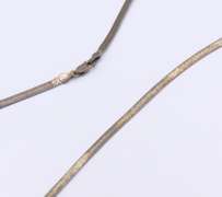 Lot of 2 Vintage Sterling Silver Herringbone Necklaces