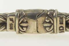 Sterling Silver 18K Two Tone Ornate Statement Cuff Bracelet