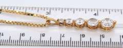 Vintage Sterling Silver Cubic Zirconia Pendant on Chain